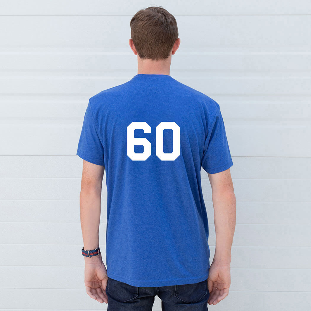 Hockey T-Shirt Short Sleeve - Hockey Stars and Stripes Player - Personalization Image