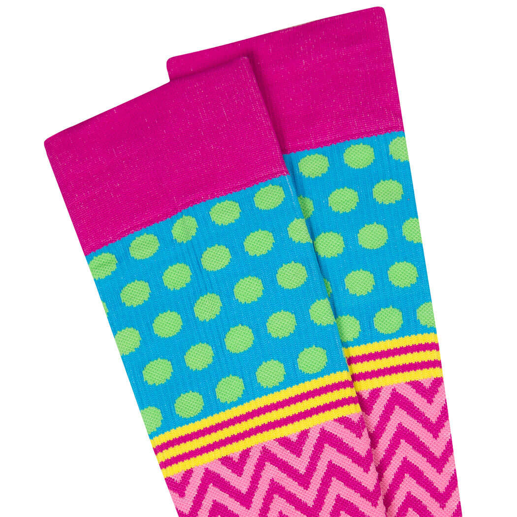 crazy for color compression knee high socks gone for a run gains christmas sweater