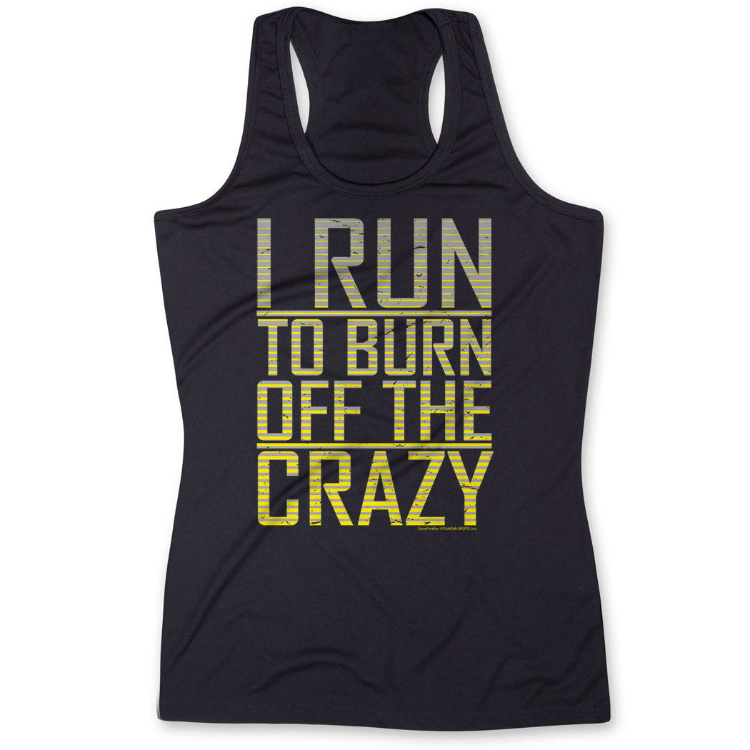 women 39 s performance tank top i run to burn off the crazy warmest christmas in new york