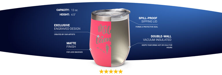 Travel Wine Tumbler - She Believed She Could So She Did