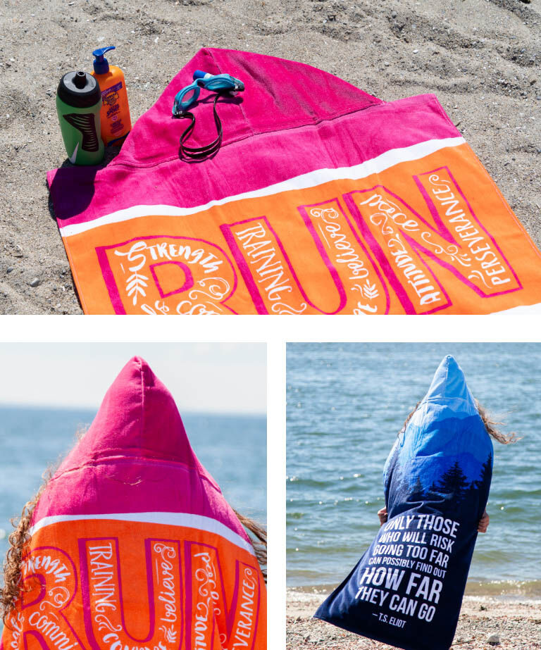 Running Seat Cover Towel Mountain Sunset Gone For a Run