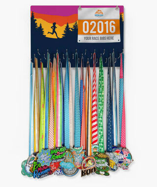 Race Bib Holder + Medal Hanger Display Rack V1