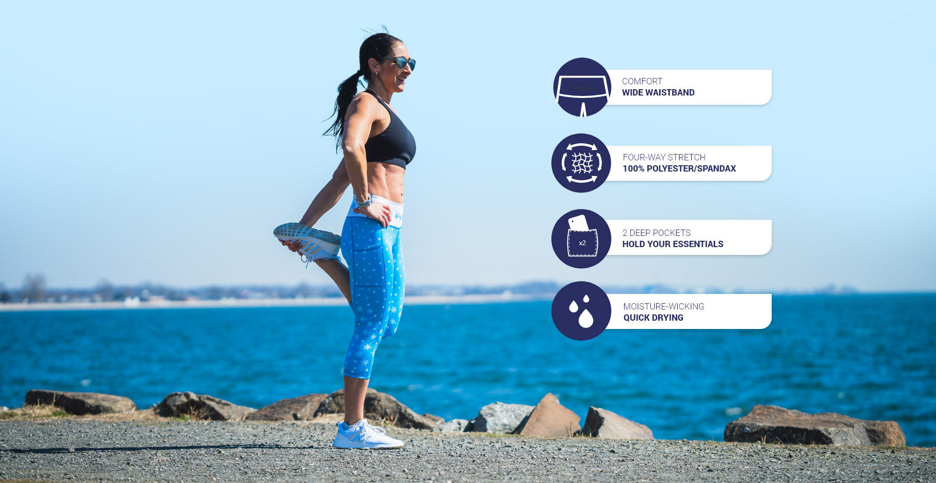 Moisture wicking capris shop