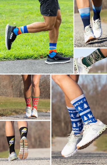 Socrates® Mid-Calf Performance Socks - Happy Hour | Gone For a Run