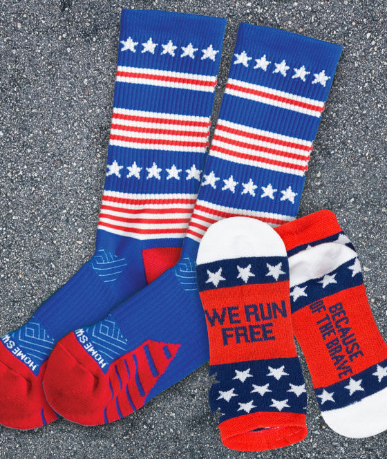 Patriotic shop running socks