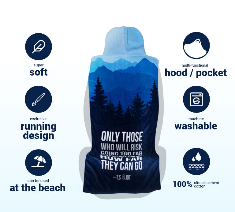 Running Seat Cover Towel Mountain Sunset Gone For a Run