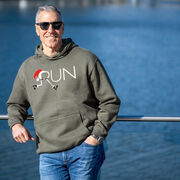 Statement Fleece Hoodie -  Let's Run For Christmas