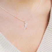 Sterling Silver Runner Winged Foot Necklace