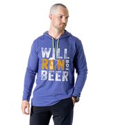 Men's Running Lightweight Hoodie - Will Run For Beer