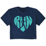 Running Short Sleeve Crop Tee - Love The Run