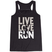 Flowy Racerback Tank Top - Live Love Run Silhouette