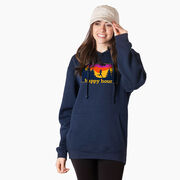 Statement Fleece Hoodie -  Happy Hour