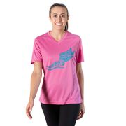 Women's Short Sleeve Tech Tee - Winged Foot Inspirational Words