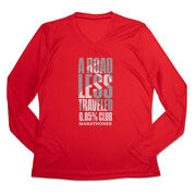 Women's Long Sleeve Tech Tee - A Road Less Traveled - Marathoner