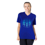 Women's Short Sleeve Tech Tee - Eat Sleep Run Repeat