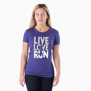 Women's Everyday Runners Tee - Live Love Run Silhouette