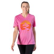 Women's Short Sleeve Tech Tee - Run Trails Sunset