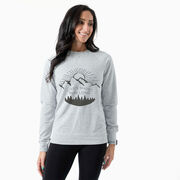 Running Raglan Crew Neck Pullover - Life's Long Run Long (Mountains)