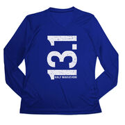 Women's Long Sleeve Tech Tee - 13.1 Half Marathon Vertical