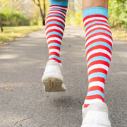 Woven Knee-High Socks - Running Is My Thing