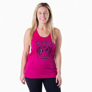 Women's Racerback Performance Tank Top - Eye Of The Tiger