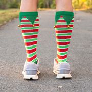 Running Woven Mid-Calf Socks - Jingle Bell