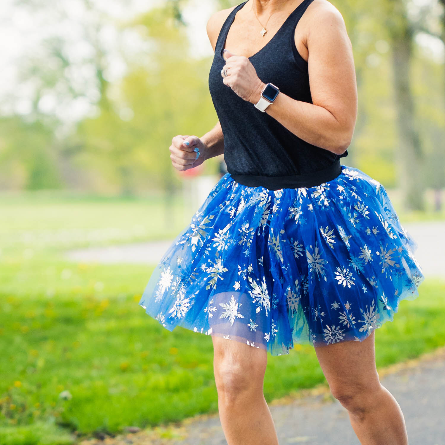 Runner s Printed Tutu Snow Princess Gone For a Run