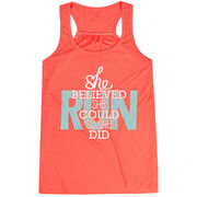 Flowy Racerback Tank Top - She Believed She Could So She Did