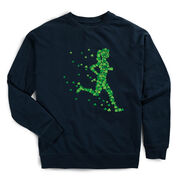 Running Raglan Crew Neck Pullover - Lucky Runner Girl