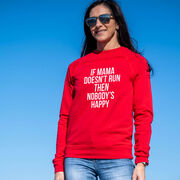 Running Raglan Crew Neck Pullover - If Mama Doesn't Run
