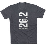 Running Short Sleeve T-Shirt - Philadelphia 26.2 Vertical