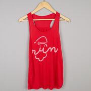 Flowy Racerback Tank Top - Santa Run Face