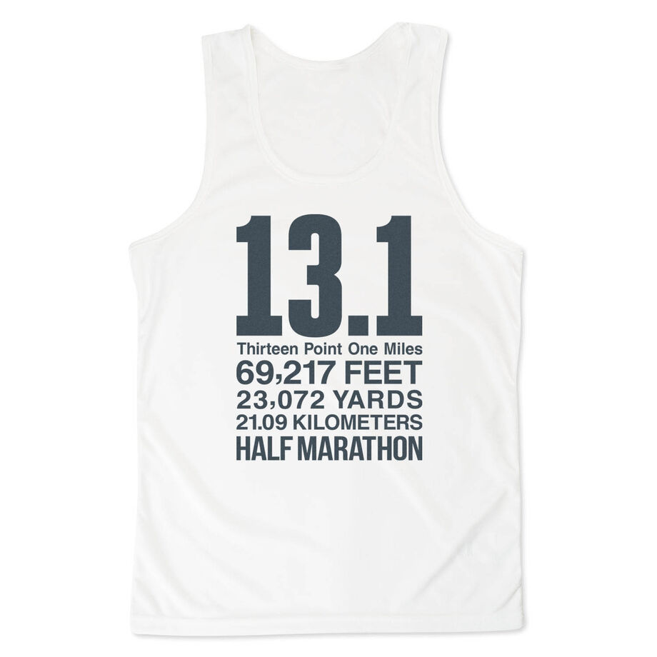 Men's Running Performance Tank Top - 13.1 Math Miles