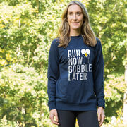 Running Raglan Crew Neck Pullover - Run Now Gobble Later (Bold)