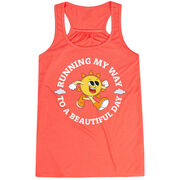 Flowy Racerback Tank Top - Running My Way to a Beautiful Day