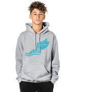 Cross Country Hooded Sweatshirt - Winged Foot Inspirational Words