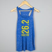 Flowy Racerback Tank Top - Boston 26.2 Vertical