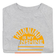 Running Raglan Crew Neck Pullover - Running is My Sunshine