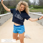Running Short Sleeve Crop Tee - Run Shoe