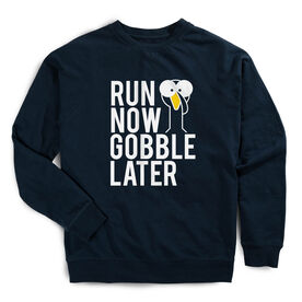 Running Raglan Crew Neck Pullover - Run Now Gobble Later (Bold)