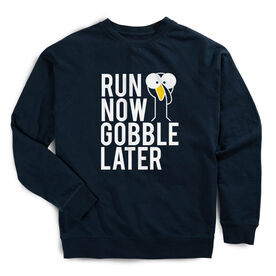 Running Raglan Crew Neck Sweatshirt - Run Now Gobble Later (Bold)