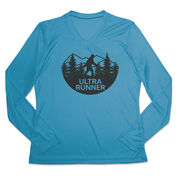Women's Long Sleeve Tech Tee - Ultra Runner Bigfoot