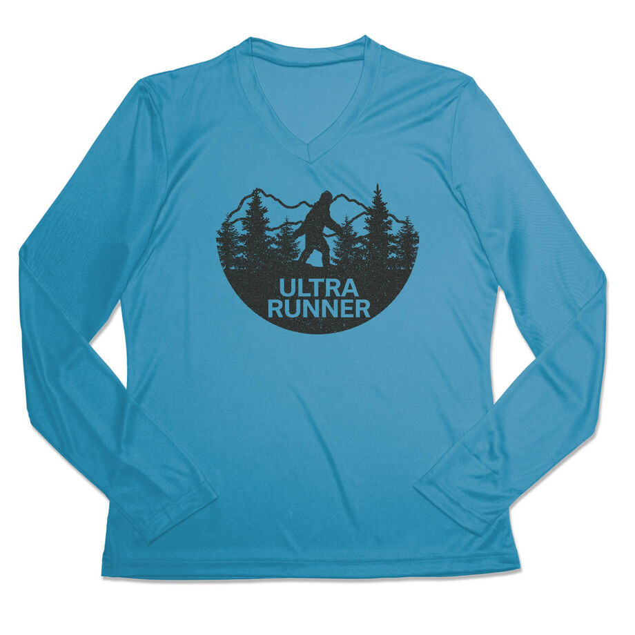 Women's Long Sleeve Tech Tee - Ultra Runner Bigfoot