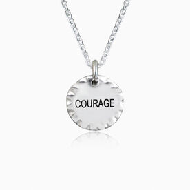 Livia Collection Sterling Silver Scalloped Courage Necklace
