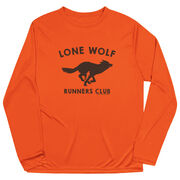 Men's Running Long Sleeve Performance Tee - Lone Wolf Runners Club