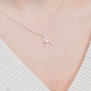 Sterling Silver Mini Stick Figure Runner Necklace