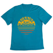 Women's Short Sleeve Tech Tee - Running is My Sunshine