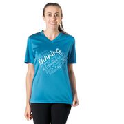 Women's Short Sleeve Tech Tee - Live Love Run Heart