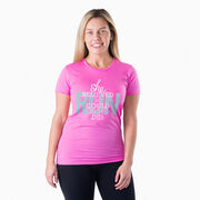 Women's Everyday Runners Tee She Believed She Could So She Did 26.2
