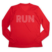 Women's Long Sleeve Tech Tee - Run Lines